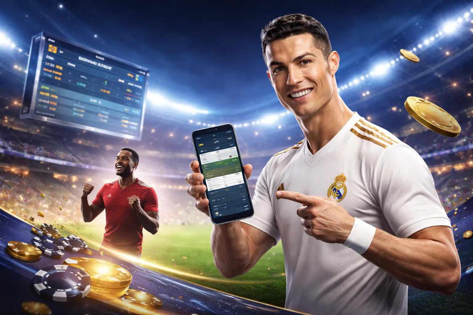 Hình nền 1xBet Deposito với các trò chơi cá cược sôi động